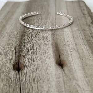 Kendra Scott Delphine Silver and Crystal Crown Cuff Bracelet